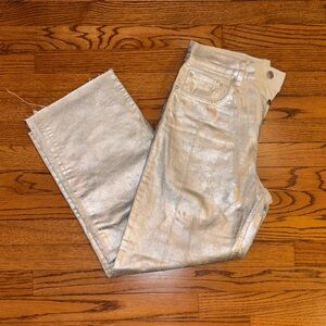 Metallic Silver Women’s Jeans